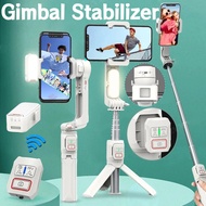 Gimbal Stabilizer Smartphone Stabilizer Portable Phone Gimbal with Fill Light Bluetooth Shutter Cont