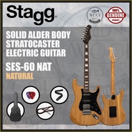 Stagg SES-60 NAT Solid Alder Body Stratocaster Electric Guitar - Natural