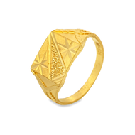 Top Cash Jewellery 916 Gold Men Design Biscuit Ring