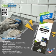 OBAPROOF OP CEMENT OPC CEMENT 2KG READY-TO-USE CEMENT FOR TILE GROUTING, TERRAZZO, MARBLE FIXING / O