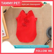 Dog Clothes Summer Thin Style Pet Tang Suit Cheongsam CNY Pets Cat New Party Spring Festival Chinese