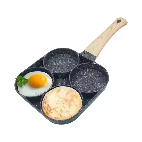 2025 New Egg Frying Pan Nonstick Pancake Pans 4-Cups Cookware Pancake Pan Egg Pan Suitable for Gas S