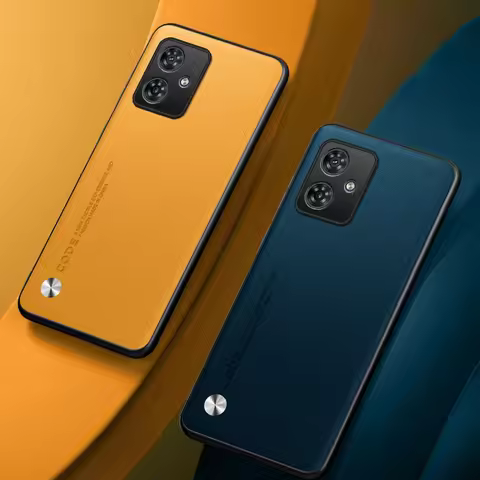 Luxury PU Leather Phone Case For Motorola Moto G55 Protective Cover Matte Silicone Shockproof Case F