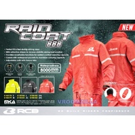 RCB RAINCOAT 888 SERIES BLACK RED YELLOW BAJU HUJAN RAIN COAT 100% ORIGINAL RACING BOY RAIN SUIT