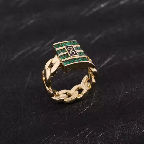 New Monaco men's and women's rings, elegant zircon rings, brass material, party gifts, Monaco charm 