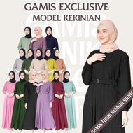 BAJU GAMIS TERBARU [NEW] MODEL GAMIS TERBARU 2023 HITAM POLOS SIMPEL