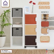 LEMARI PLASTIK AKAKO / LEMARI PAKAIAN ANAK KARAKTER 4 SUSUN