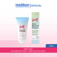 Medikon Bundling Verile Acne Care Face Wash 40ml & Verile Acne Blemish Cream 10gr