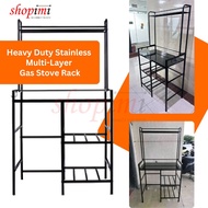 Shopimi Gas Stove Stand Rack Heavy Duty Stainless Multi-Layer Gas Rack Stove Stand With LPG Roller
