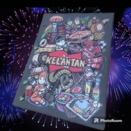 T-SHIRT KELANTAN DOODLE ART PREMIUM, CHARCOAL