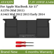 A1375 A1406 Battery For Macbook Air 11 inch A1370 2010 2011 A1465 2012 Year 020-7377-A