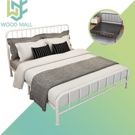 WOOD Metal Bed Katil Besi Bed Base Single/Queen/King Bed Frame Katil hostel Duty Heavy Sturdy Bed Fr