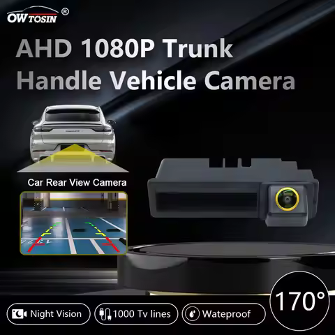 AHD 1080P 170° Golden Lens Trunk handle Vehicle Rear View Car Camera For Audi A3 (8P) A6L Q7 2010 20
