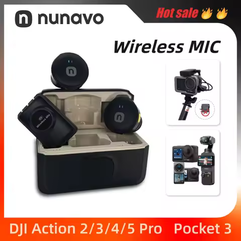 wireless microphone mic for DJI OSMO action 6/5/2/3/4 camera pocket3 mic audio no need mic adapter a