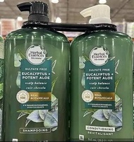 [加拿大代購 ］HERBAL ESSENCES 尤加利樹&蘆薈修護洗頭水護髮素套裝 865ml x 2 枝