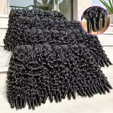 Burmese Curly Hair Bundles Human Hair Extensions Burmese 3C4A Curls Unprocessed Raw Hair 1/3/4 Bundl