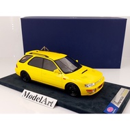 [Model Car Art] 1/18 ENGUP Subaru Impreza WRX Wagon Suv (GF8) 1994 Yellow Hard Skin Shark
