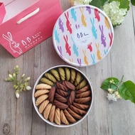 快速出貨-曲奇餅乾  圓鐵盒手工餅乾  交換禮物/生日禮物/禮盒