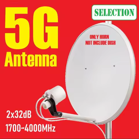 32dB 30dB 4G 5G MIMO Outdoor External Antenna Feed Horn 1700 4000MHz Feeder feedhorn Mobily STC Zain