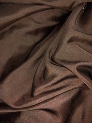 Kain Katun Polino Silk Premium Bahan Hijab Jilbab Mukena Warna Putih Coklat Meteran
