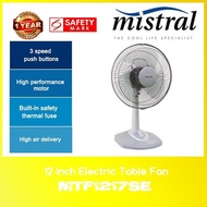 Mistral MTF1217SE 12 Inch Electric Table Fan WITH 1 YEAR WARRANTY