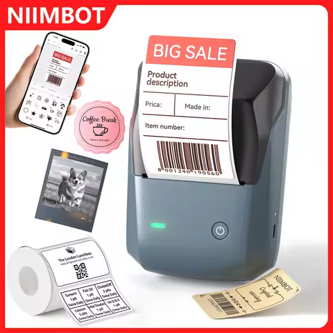 Niimbot B1 Pro/B1 Label Maker with Red & Black Printing 300DPI Portable Thermal Label Printer 20-50m