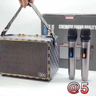 Peterhot A108W /SK-2036 Bluetooth Karaoke Speaker ของแท้ - มาพร้อมไมค์ไร้สาย 2 ตัวสำหรับการฟังเพลง เ