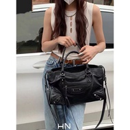 Bag Paris Motorcycle Bag ABG High-End Feeling [Cross-Body Large-Capacity Rivets Hot Girl Simple] Sho