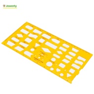 JOWENTY Drawing Template, Resin Plastic Architectural Design Template, Drawing Helper Yellow Draftin