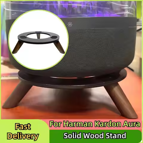 For Harman Kardon Aura Studio Solid Wood Desktop Shock Absorbing Audio Stand Thickened Anti Slip Sou