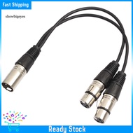 SGES 03m XLR Y Splitter Cable 3 Pin 1 Male to 2 Female Convertor Adapter Cable