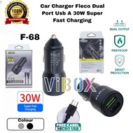 Car charger 2usb plus micro fleco f68 3.4A cable Saver Mobil 2usb plus cable Micro BY. Asian Star