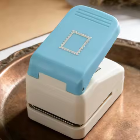 Stamp Paper Punch Square Postage Hole Puncher Cutter Crafts Stamp Shape Cutters for Greeting Cards B