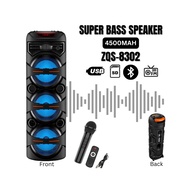 🔥MALAYSIA STOCK🔥Original  8302 Multimedia Bluetooth Speaker with Super Bass/Remote Control/Wired Mic