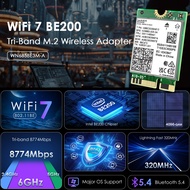 WAVLINK WiFi 7 Wireless Card 8774Mbps Tri-Band BE200 M.2 NGFF Network Module with Bluetooth 5.4 MU-M