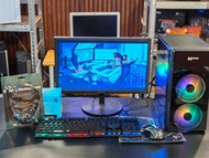 COMPUTER AMD ATHLON 200GE 8GB RAM 128GB SSD 19''WIDE MONITOR LED KEYBOARD MOUSE MOUSE PAD HEADSET AV
