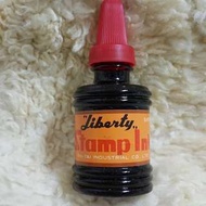 利百代Liberty印台補充墨水 打印水 印台專用液Stamp Ink容量55G玻璃瓶裝 瓶蓋內附毛刷 紅