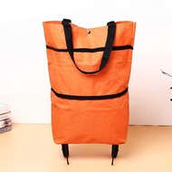 B11-46 Shopping Trolley Bag Oxford Folable Tote bag Shopping Cart (Orange)