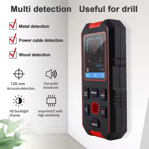 NOYAFA NF-518S Metal Detector Wall Scanner Laser Rangefinder Wood AC Live Wires Copper Metal Tester 