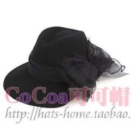 New Style Bowknot Top Hat CA4LA Early Spring Trendy Shopping Wool Felt Fairy Style Autumn Winter Wom
