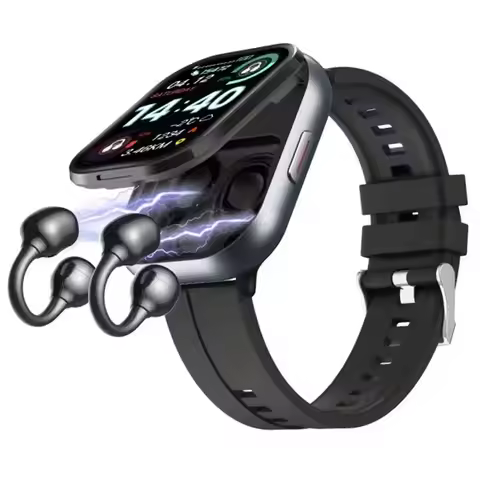 Smart Watch Earphone TWS 2 in 1 Wireless Bluetooth Call D12 Headset Music Playback Sport Fitness Tra