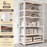 Veckle 5/6ชั้น ชั้นวางของ ชั้นวางของเหล็ก ชั้นวางของสแตนเลส ชั้นวางของเก็บของแบบใช้งานหนัก B-3T【60*3