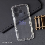 Tecno Pova 6 Tecno Pova 6 Pro Case Melting Softcase Silicone Wave Clear Case Tecno Pova 6 Tecno Pova