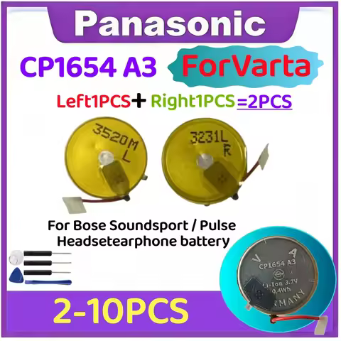 Hot 2-10PCS CP1654 A3 Replacement Battery CP1654 A3 LIR1654 For VARTA Bose Soundsport Pulse Sound Sp
