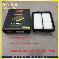 MEAUSU AIR FILTER  MSAF-RBJ (17220-RBJ-000）  MODEL: HONDA INSIGHT 1.3 , JAZZ HYBRID