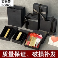 Original Reverse Paris Perfume Gift Box Small Gold Bar Lipstick Gift Box Tote Bag Black Opium Paper 