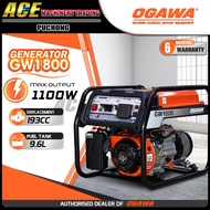 OGAWA GW1800 Professional Gasoline Generator Petrol Genset 1100W 9.6L Fuel Tank