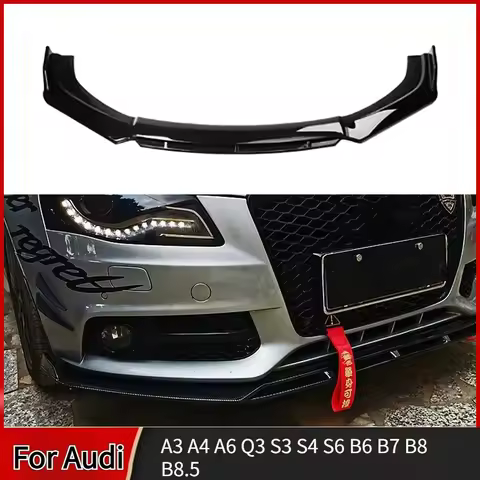 Front Lip Splitter Spoiler Diffuser Sedan Universal Bumper Blade Bodykit Accessories for Audi A3 A4 