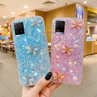 Ready Stock KONSMART Casing For VIVO Y21 Y21S Y33S 2021 High Shiny Bling Glitter Star Space With Crystal Butterfly Phone Case For VIVO V21 5G 4G V21E V20 Pro V20SE Y72 Y53S Y51 Y31 Y51A Y50 Y30 Y12A Y12S Y20S[G] Y20 Y20i 2021 Soft TPU Flexible Back Cover