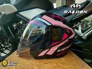 หมวกกันน็อค RAIDEN รุ่น DEFENCE OPEN FACE JET PINK (GLOSSY)